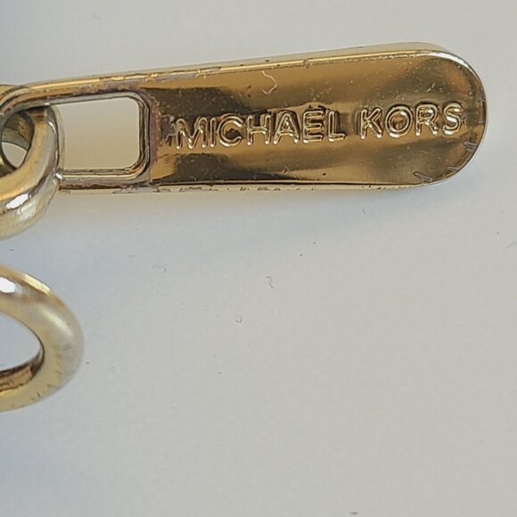 Michael Kors Jet Set Travel Continental Wallet Brown & Gold Zipper - Picture 7 of 10